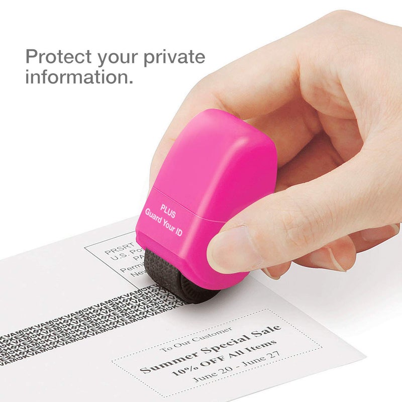 Plus Guard Your ID Identity Protection Stamp Roller, Deluxe Multi-Color 4-Pack - Image 2